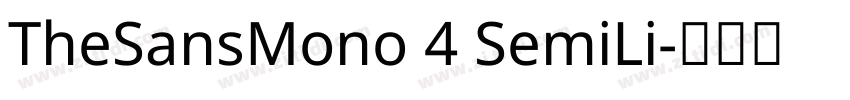 TheSansMono 4 SemiLi字体转换